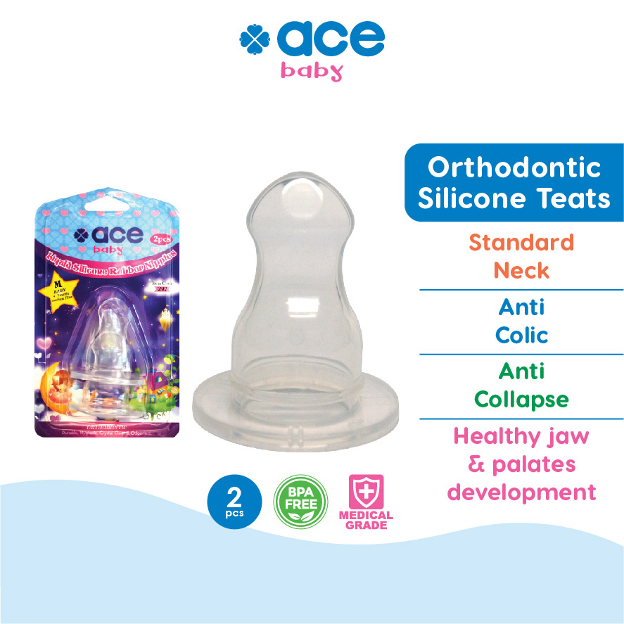 Ace Baby Orthodontic Silicone Teats Ace Baby Orthodontic Silicone Teats