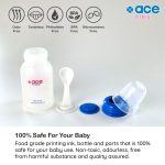ACE BABY Weaning Soft Bottle With Spoon (4oz/140ml) 6 months+ Botol Susu Lembut Dengan Sudu Bayi BPA Free 171